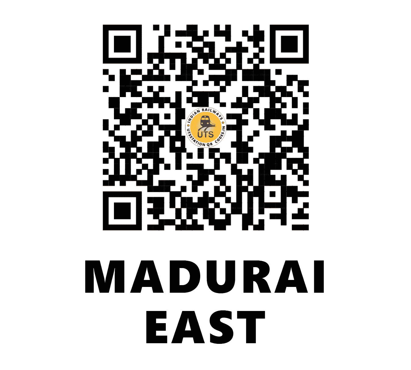 UTS QR Code for MADURAI EAST - MES (SR - TAMIL NADU)